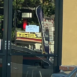 Sign refusing entry-even for mobile orders