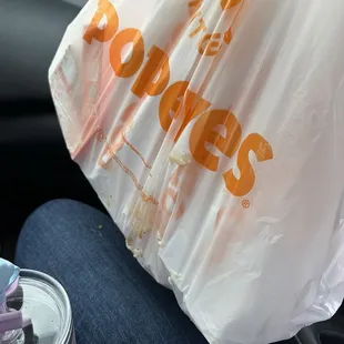 The dirty bag that was given to us full of mashed potatoes