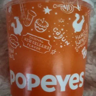 a cup of popeyes