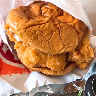 a fried chicken sandwich