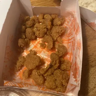 Disgusting Popcorn Shrimp. Picked through and thrown away!