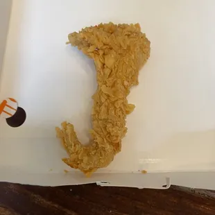 a piece of fried food