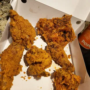 a box of fried chicken
