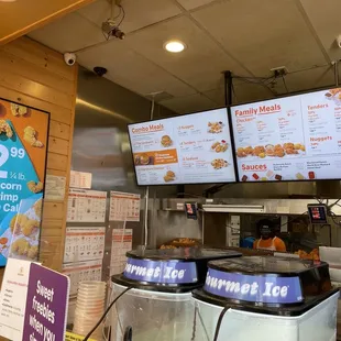 a view of the inside of a restaurant