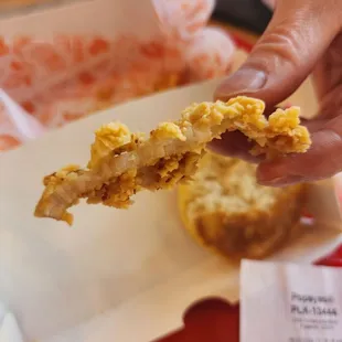 Chicken tenders, sans chucken.