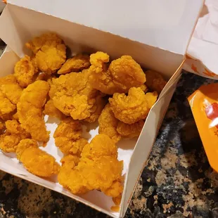 a box of chicken nuggies
