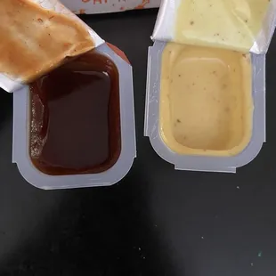 Bold BQ Sauce and  wild honey mustard sauce