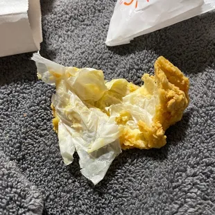 Deep fried napkin! Ordered 3 piece tenders! Received deep fried napkin