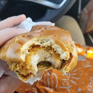 the inside of a sandwich