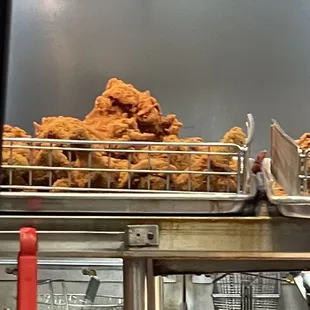 a bunch of fried chicken