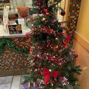 a decorated christmas tree