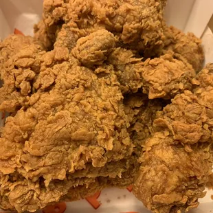 a basket of fried chicken