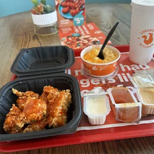 chicken wings and fried chicken, food