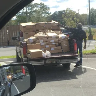 Deliveries going in.