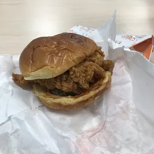 Spicy chicken sandwich