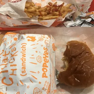Chicken sandwich (yum per my husband)