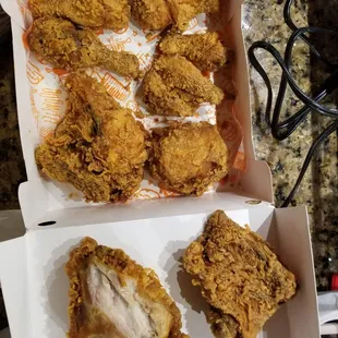 a box of fried chicken