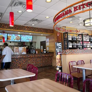 the inside of a restaurant