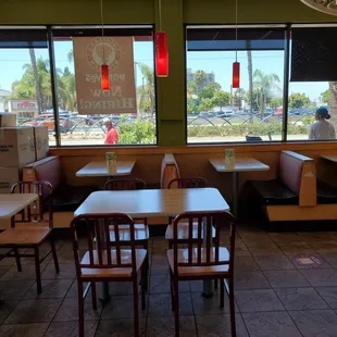 the inside of a restaurant