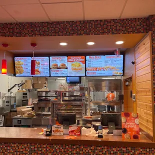 Order counter at Popeyes