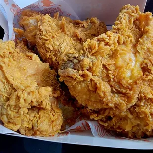 3 piece signature chicken for $5. They only had breast pieces when I got there (they were out of thighs, legs, &amp; wings).