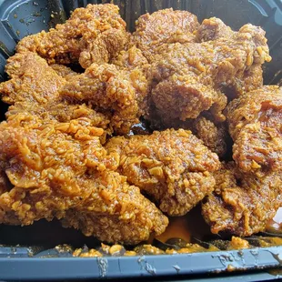 Louisiana garlic wings. They&apos;re good. Came with ranch sauce. I usually get the blackened ranch but it came with white ranch this time.