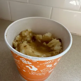 "Large" mashed potatoes and gravy? Don't think so.