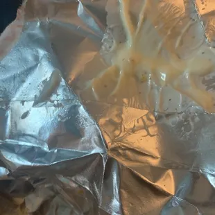 Mayo from chicken sandwich