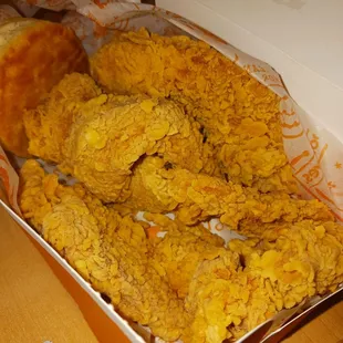 a box of fried chicken