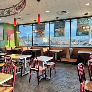 the inside of a restaurant