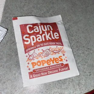 a packet of popcorn