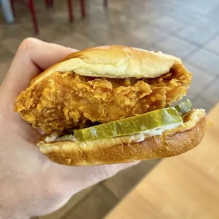 The Classic Chicken Sandwich is still great. Ordered with extra pickles (no upcharge either)