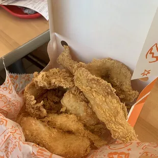 a basket of fried chicken