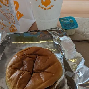 The fish sandwich was hot and delectable
