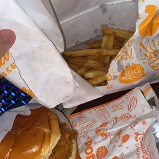 Spicy Chicken Sandwich Dinner