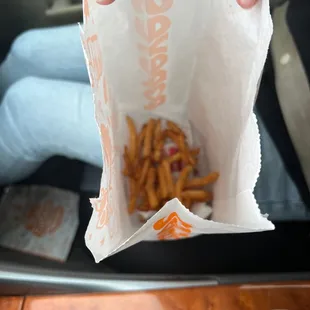 Fries not even their own bag