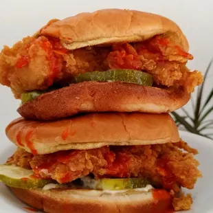 Two Fried Chicken Sandwiches