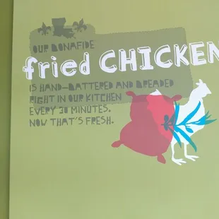 fried chicken sign