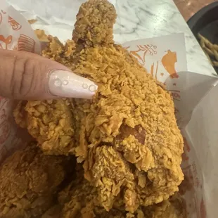 This is the correct size of a piece of chicken