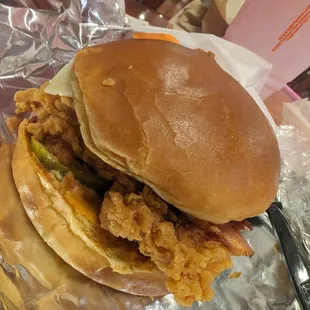 a fried chicken sandwich
