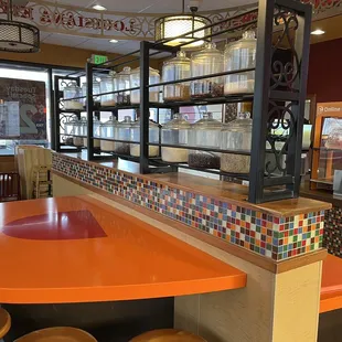 sushi and sashimi, interior