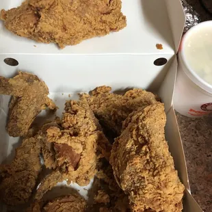 a box of fried chicken