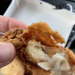 Breading to Chicken ratio 10:1. No thanks.