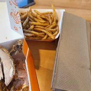 Cold fries in the old trash... yuck!