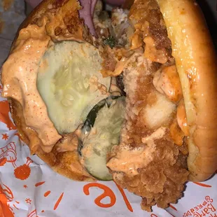 Spicy chicken sandwich
