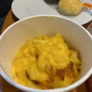 a bowl of macaroni and cheese