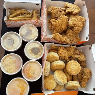 16Pc Signature Chicken Family Meal $50 (those are small size sides, they ran out of large containers)