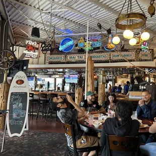 people eating at a restaurant