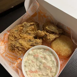 $8 box deal (drink, fries, and pie not pictured)