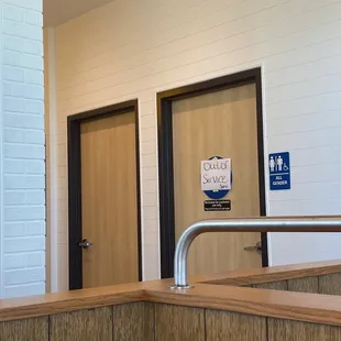 Inoperable restroom for customers